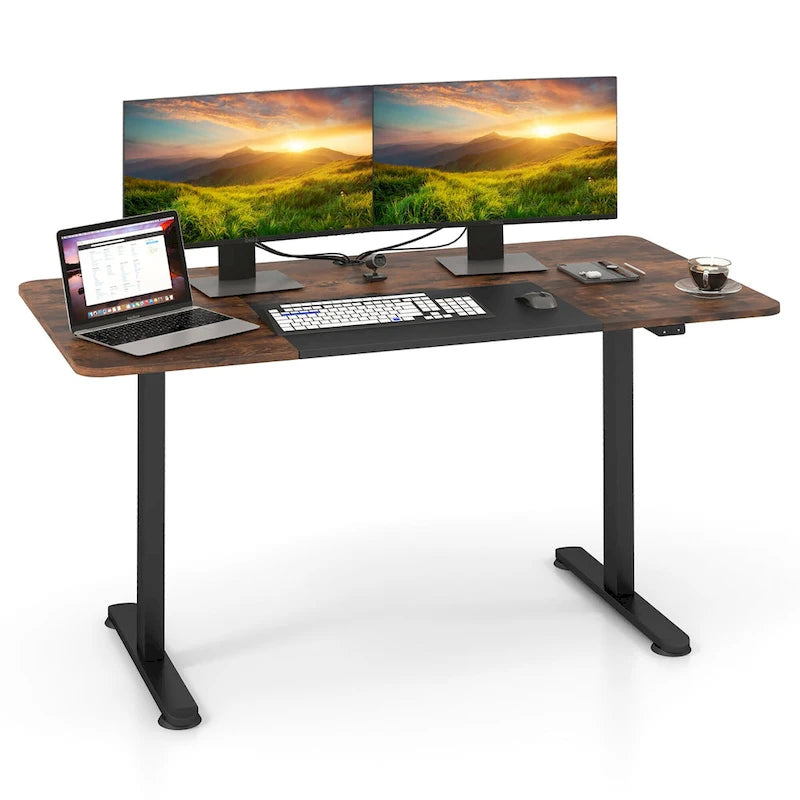 55 Electric Height Adjustable Standing Desk for Home Office Use