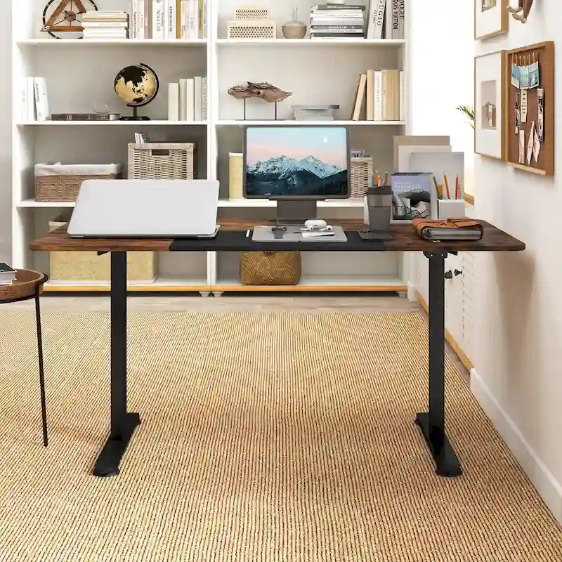 55 Electric Height Adjustable Standing Desk for Home Office Use