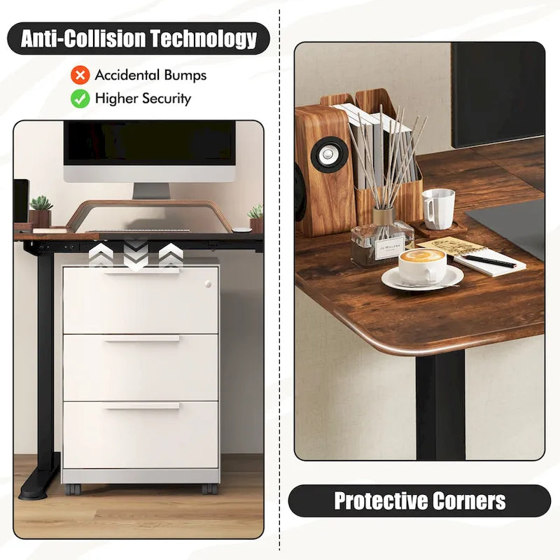 55 Electric Height Adjustable Standing Desk for Home Office Use