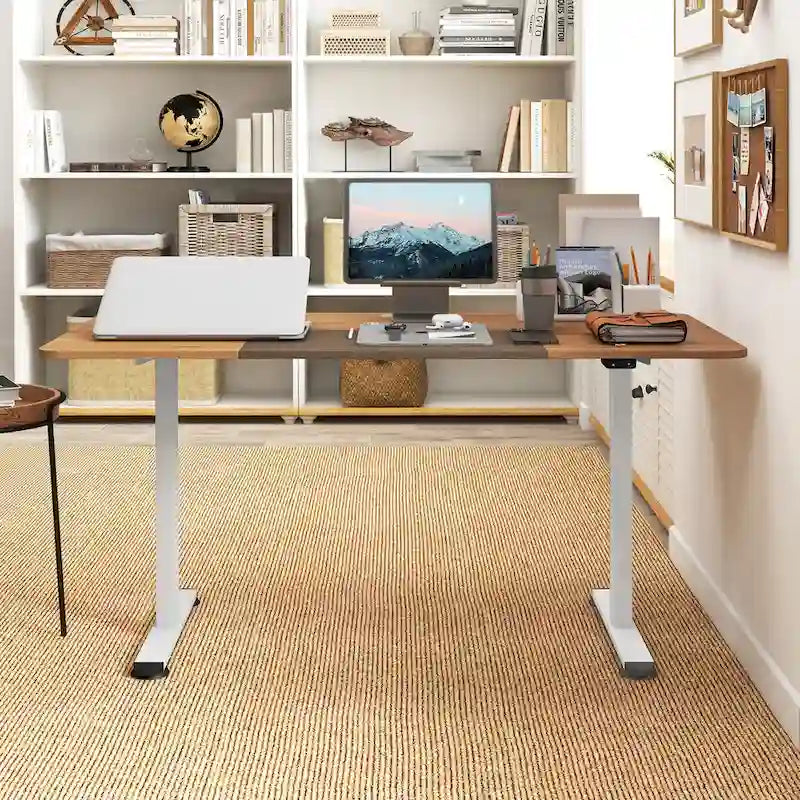 55 Electric Height Adjustable Standing Desk for Home Office Use