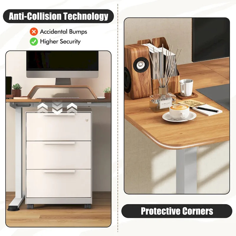 55 Electric Height Adjustable Standing Desk for Home Office Use