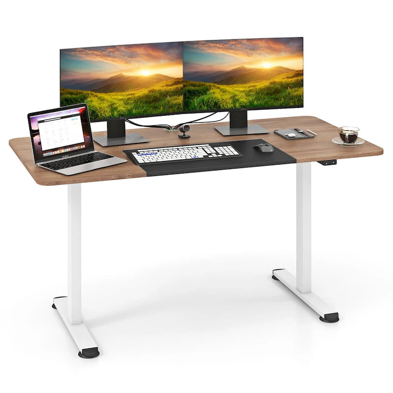 55 Electric Height Adjustable Standing Desk for Home Office Use