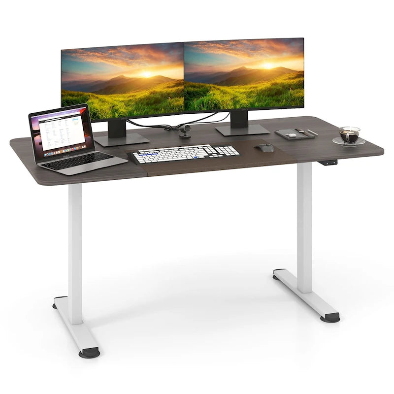 55 Electric Height Adjustable Standing Desk for Home Office Use