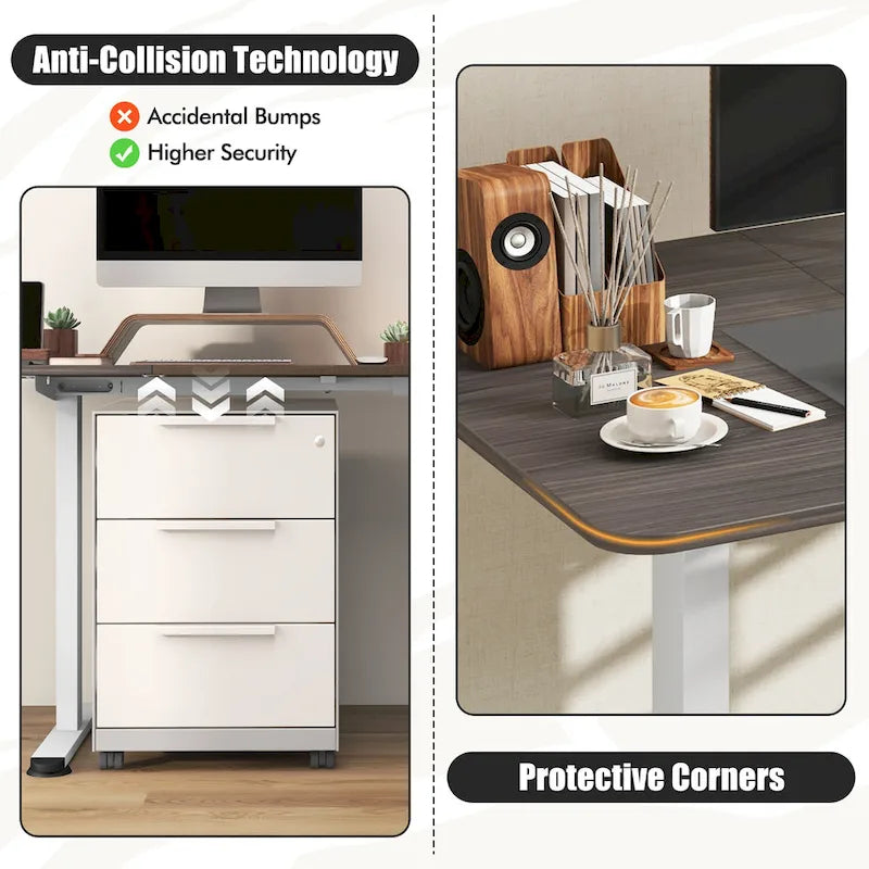 55 Electric Height Adjustable Standing Desk for Home Office Use