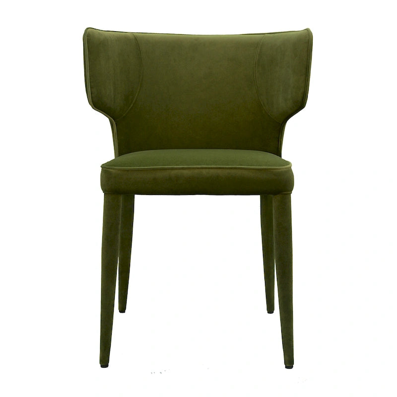 Chaise de salle à manger moderne capitonnée à dossier haut avec pieds en métal