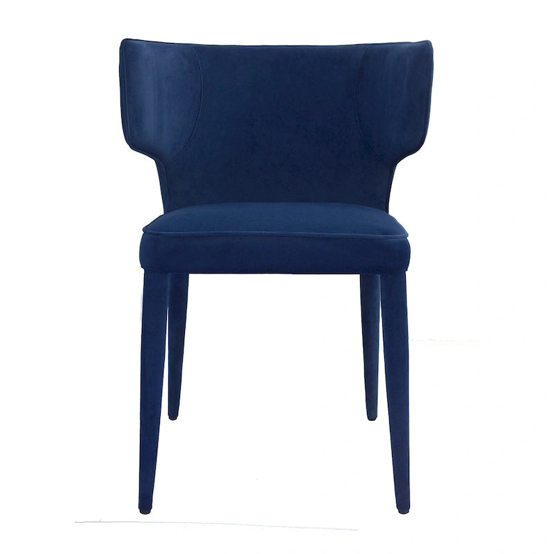 Chaise de salle à manger moderne capitonnée à dossier haut avec pieds en métal