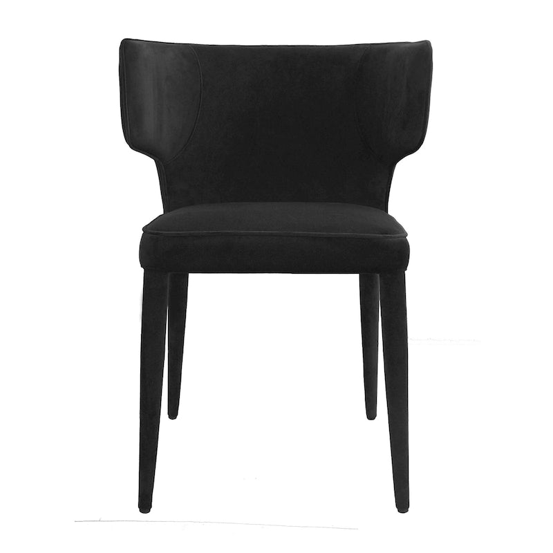Chaise de salle à manger moderne capitonnée à dossier haut avec pieds en métal