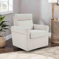 Modern Boucle Swivel Accent Armchair with 360 Degree Rotation and Plush Cushions