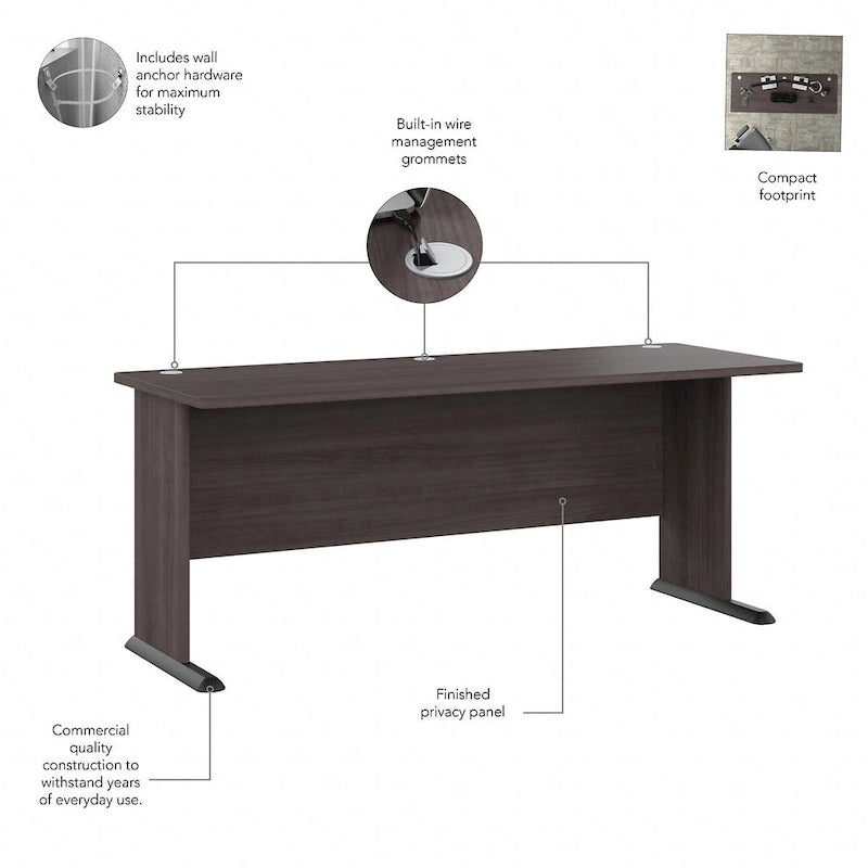 72-Inch Wide Computer Desk for Home Office and Gaming
