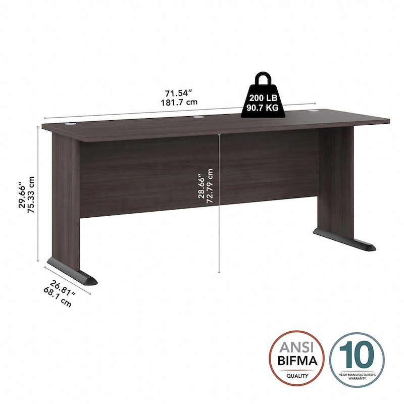 72-Inch Wide Computer Desk for Home Office and Gaming