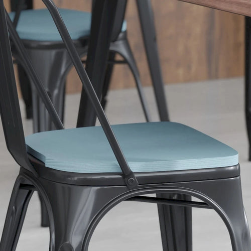 All-Weather Polyresin Seat for Colorful Metal Stools and Chairs-4 Pack