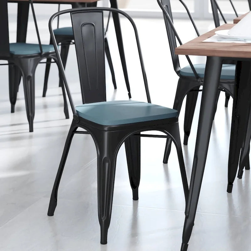 All-Weather Polyresin Replacement Seats for Metal Chairs and Stools Set of 4