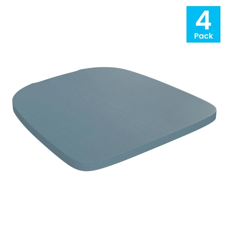 All-Weather Polyresin Replacement Seats for Metal Chairs and Stools Set of 4