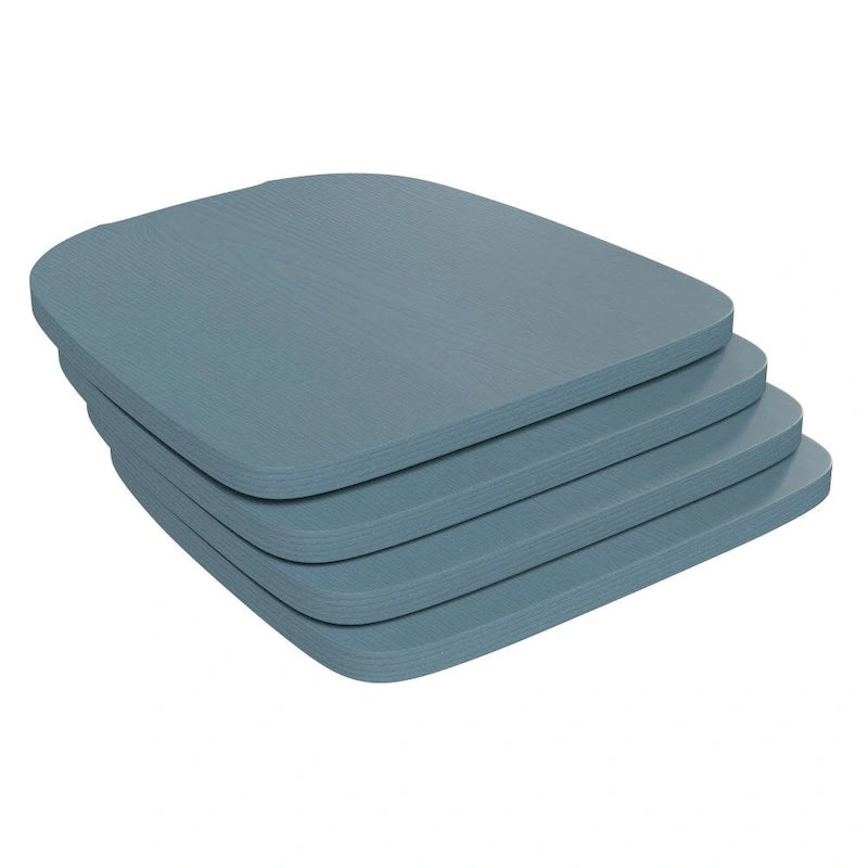 All-Weather Polyresin Replacement Seats for Metal Chairs and Stools Set of 4