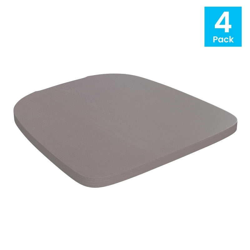 All-Weather Polyresin Replacement Seats for Metal Chairs and Stools Set of 4