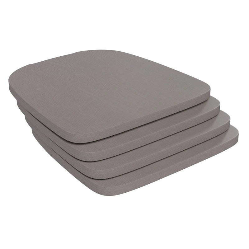 All-Weather Polyresin Replacement Seats for Metal Chairs and Stools Set of 4
