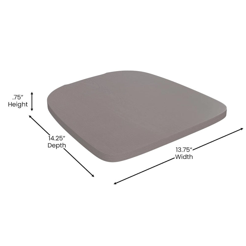 All-Weather Polyresin Replacement Seats for Metal Chairs and Stools Set of 4