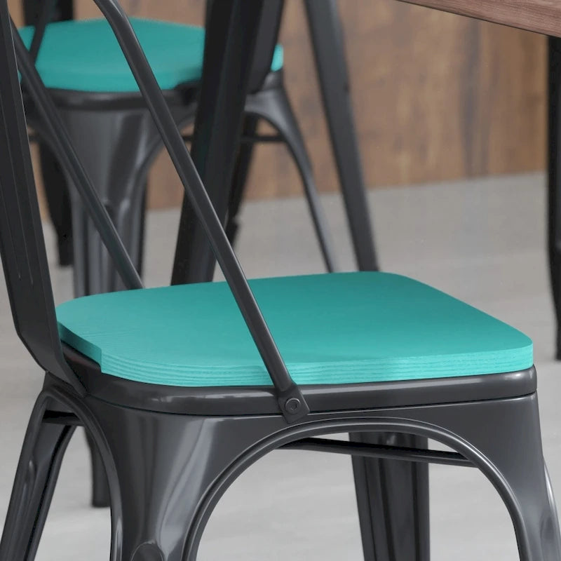 All-Weather Polyresin Replacement Seats for Metal Chairs and Stools Set of 4