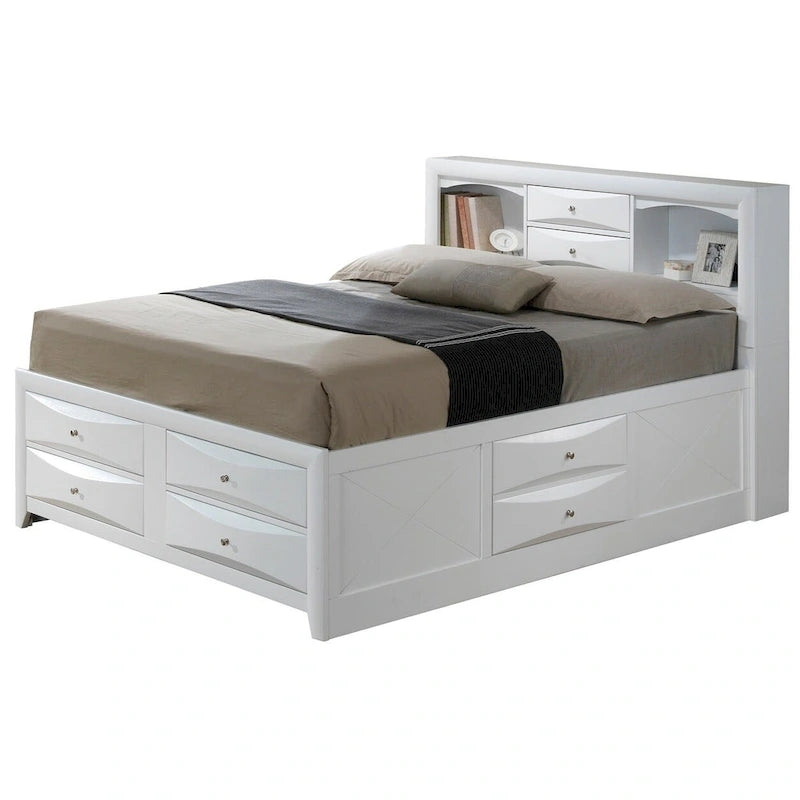 Full Panel Storage Bed with Under-Bed Storage Contemporary Bedroom