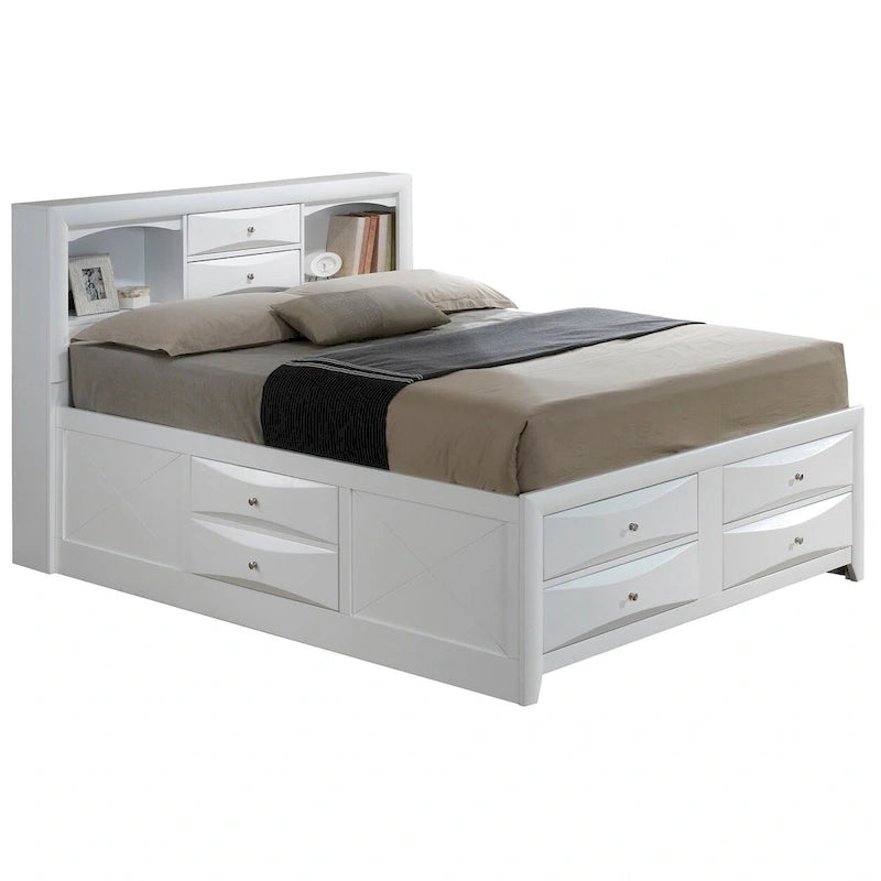 Full Panel Storage Bed with Under-Bed Storage Contemporary Bedroom