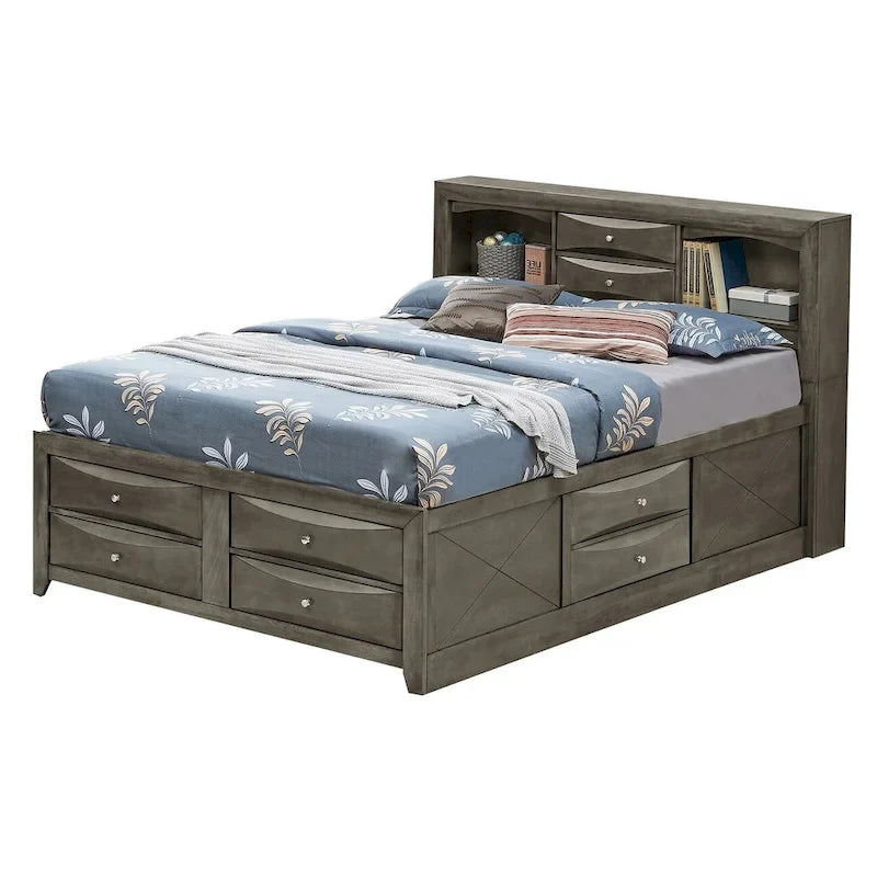 Full Panel Storage Bed with Under-Bed Storage Contemporary Bedroom
