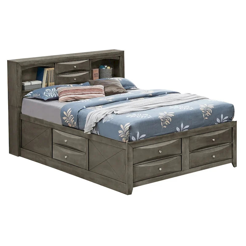 Full Panel Storage Bed with Under-Bed Storage Contemporary Bedroom