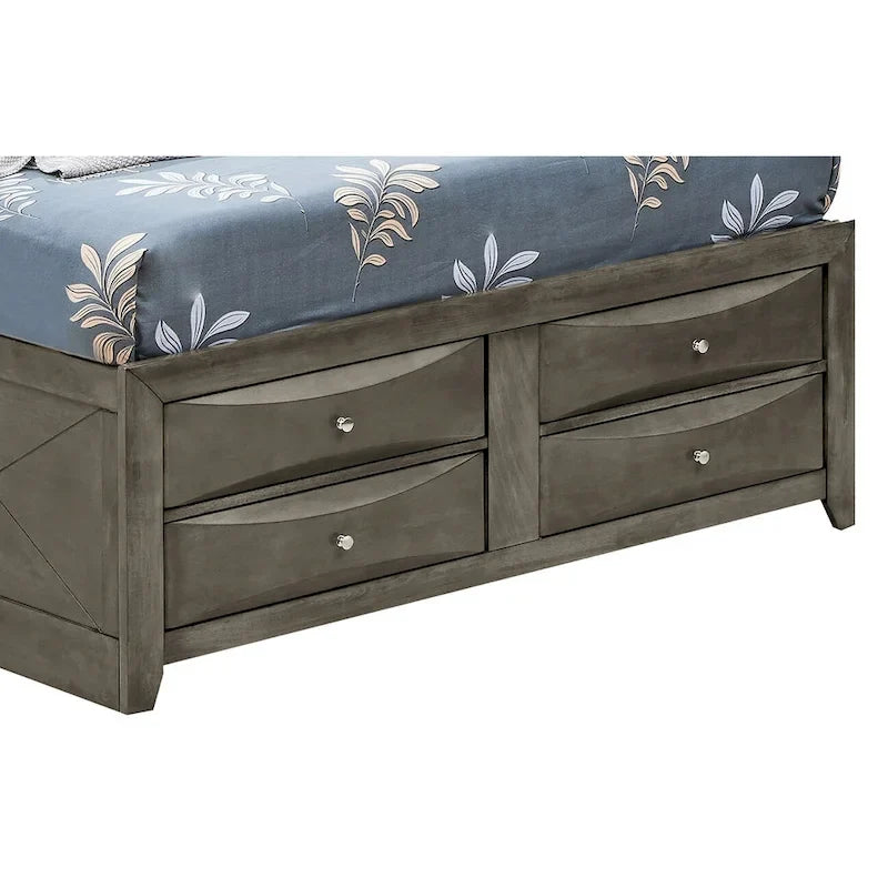 Full Panel Storage Bed with Under-Bed Storage Contemporary Bedroom