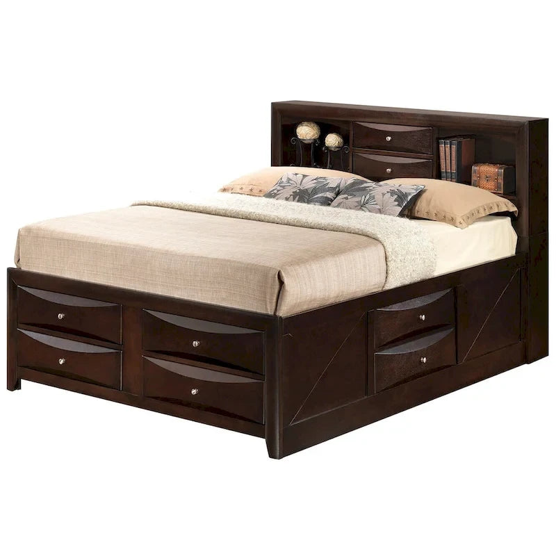 Full Panel Storage Bed with Under-Bed Storage Contemporary Bedroom