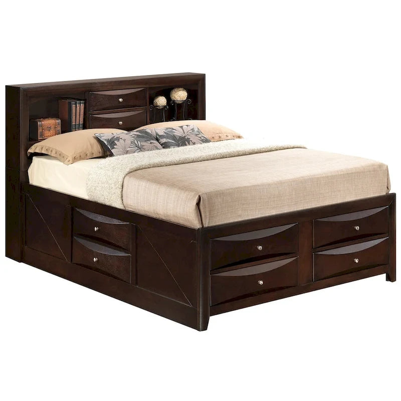 Full Panel Storage Bed with Under-Bed Storage Contemporary Bedroom