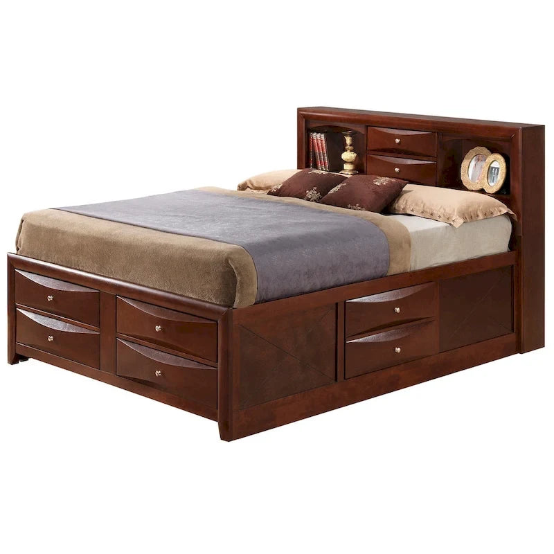 Full Panel Storage Bed with Under-Bed Storage Contemporary Bedroom