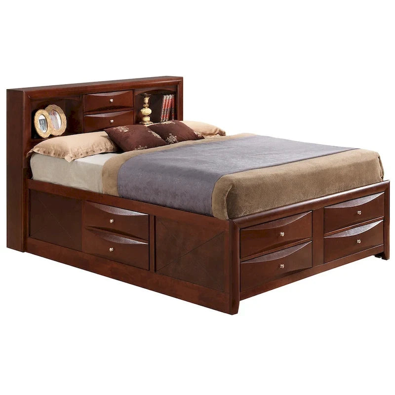 Full Panel Storage Bed with Under-Bed Storage Contemporary Bedroom