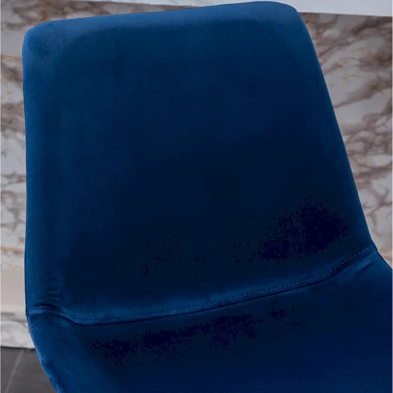 Modern Velvet Upholstered Counter Height Bar Stool with Gold Legs Set of 2
