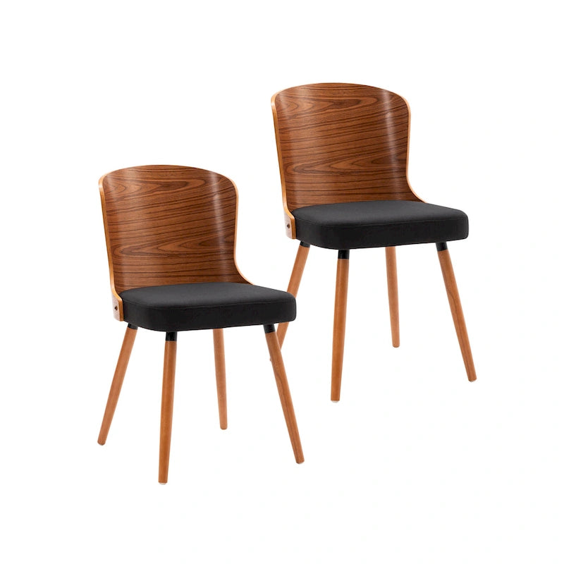Armless Dining Chairs Set of 2, Beech Wood Back & Legs