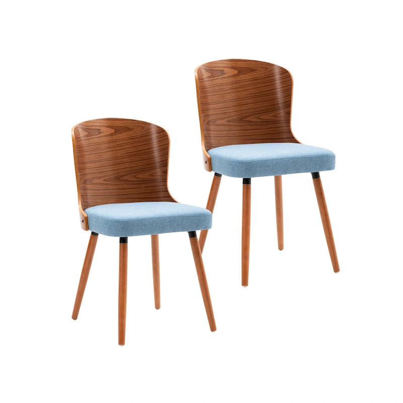 Armless Dining Chairs Set of 2, Beech Wood Back & Legs