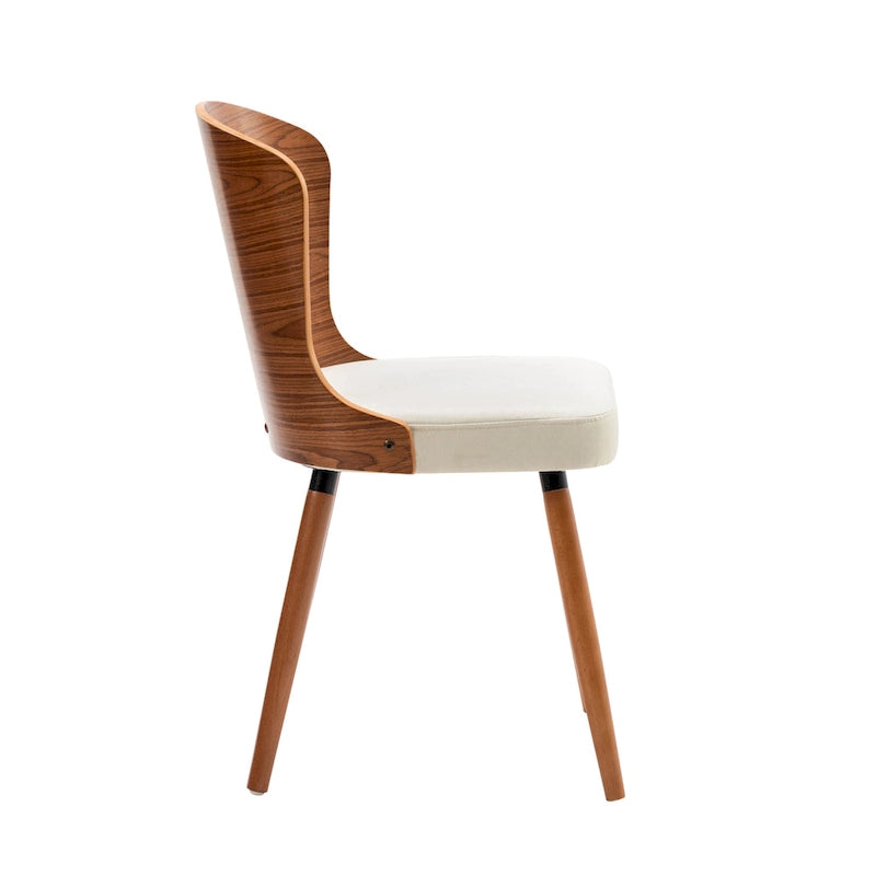 Armless Dining Chairs Set of 2, Beech Wood Back & Legs