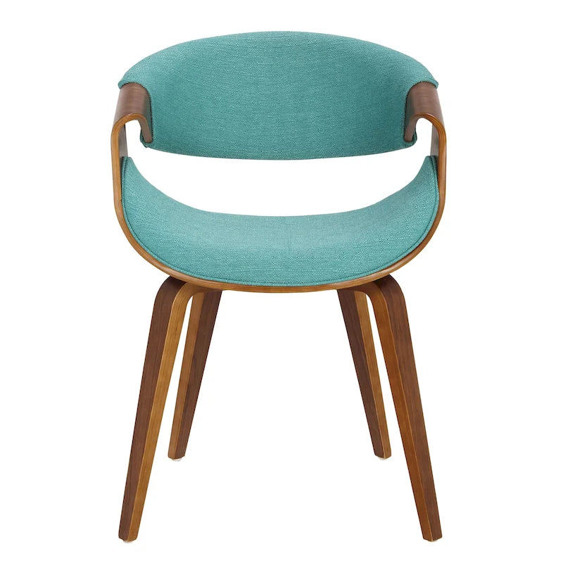 Chaise d'appoint de salle à manger Cross Frame, style Mid-Century Modern, rembourrée avec cadre en noyer