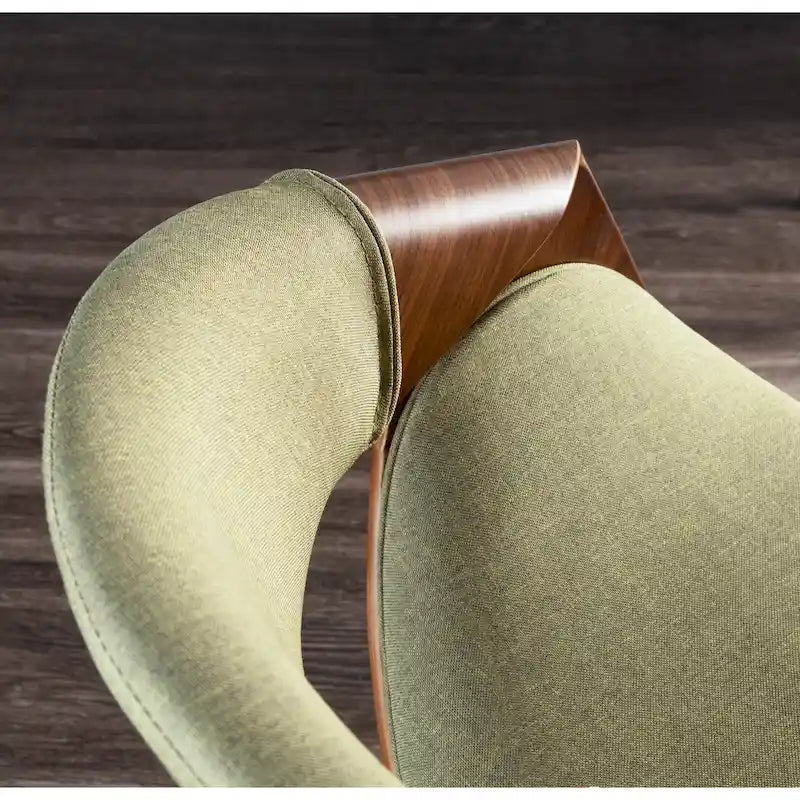 Cross Frame Dining Accent Chair Mid-Century Modern Upholstered with Walnut Frame