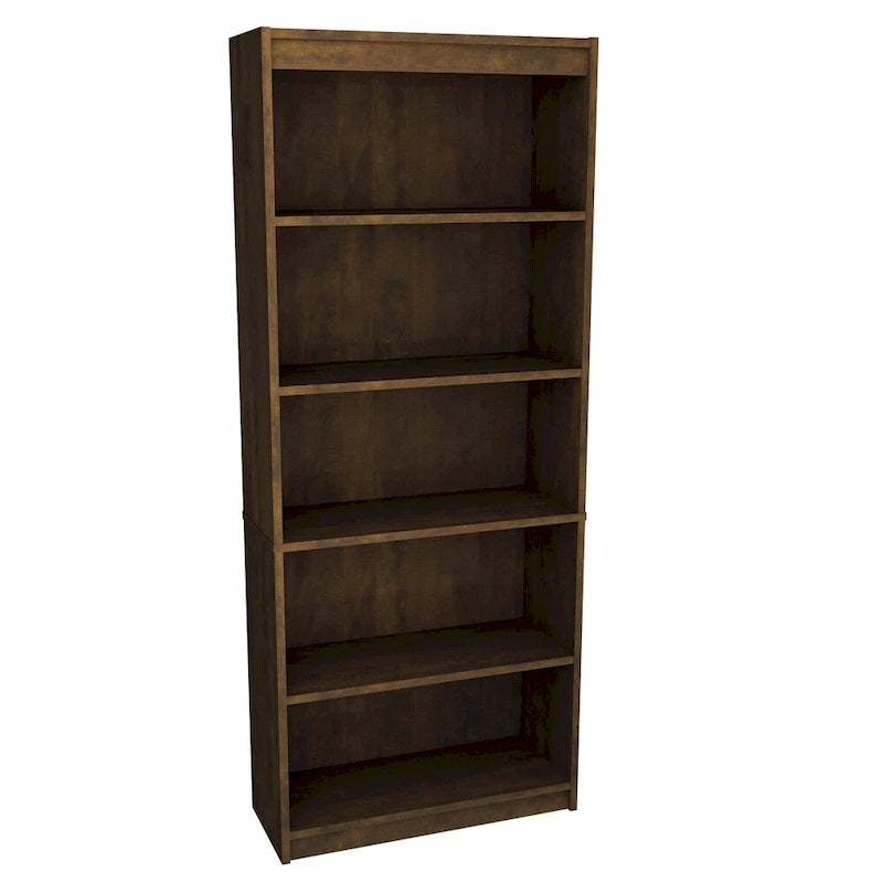 L-Shaped Desk with Lateral File Cabinet and Bookcase Set
