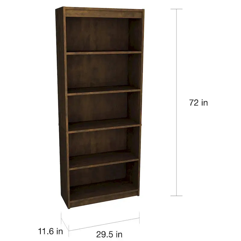 L-Shaped Desk with Lateral File Cabinet and Bookcase Set