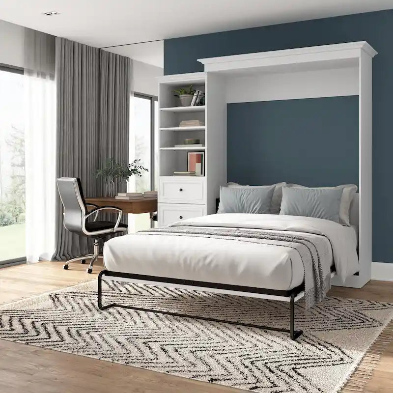 Versatile Queen Murphy Bed and Closet Organizer with Drawers