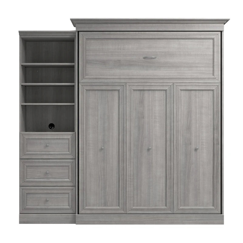 Versatile Queen Murphy Bed and Closet Organizer with Drawers