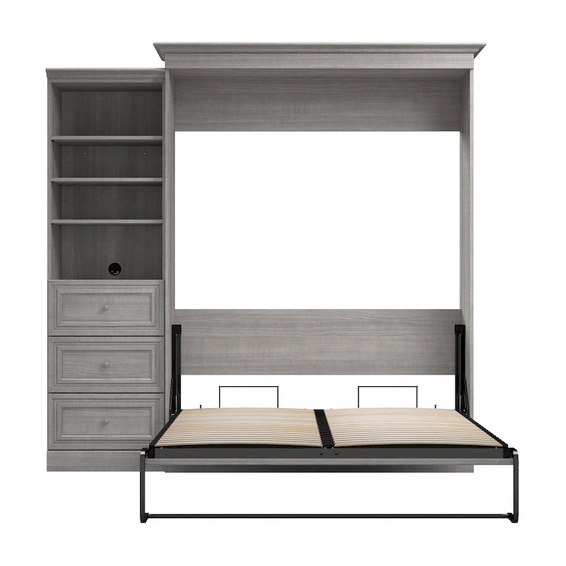 Versatile Queen Murphy Bed and Closet Organizer with Drawers