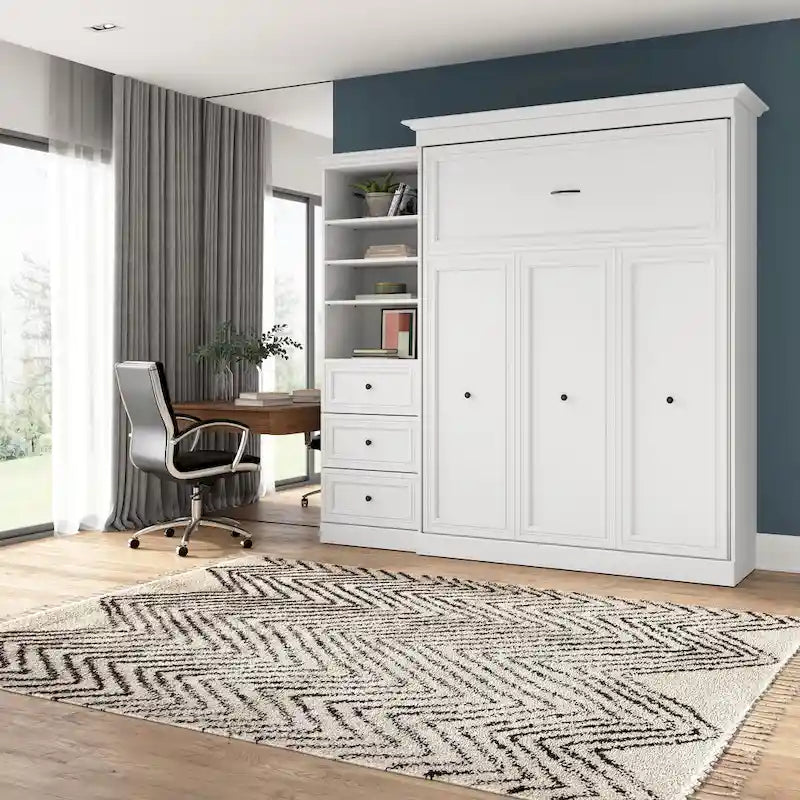 Versatile Queen Murphy Bed and Closet Organizer with Drawers