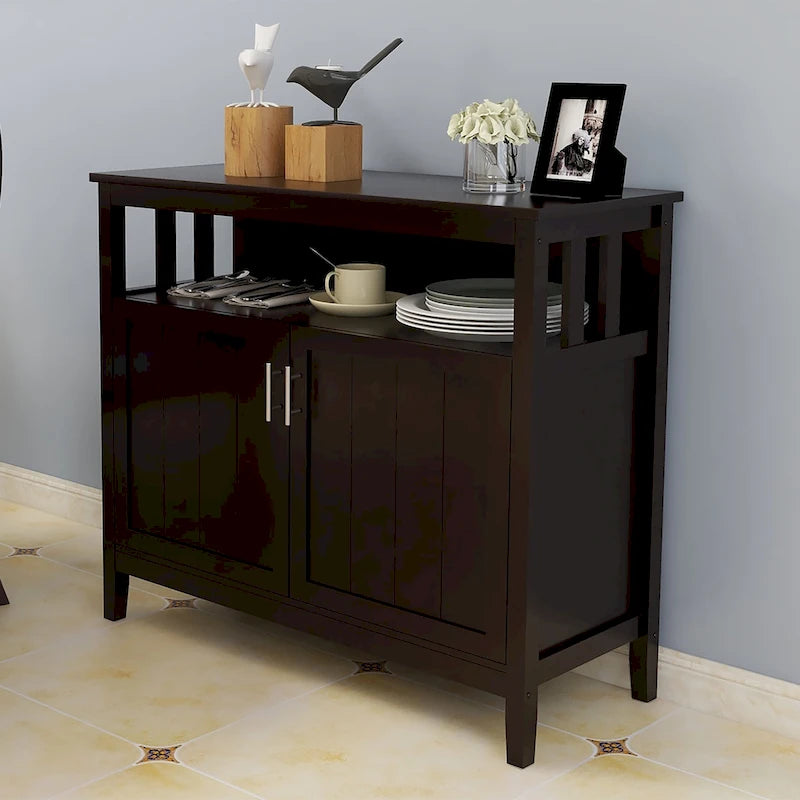 Kitchen Storage Sideboard With 2 Shelves