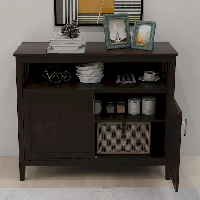 Kitchen Storage Sideboard With 2 Shelves