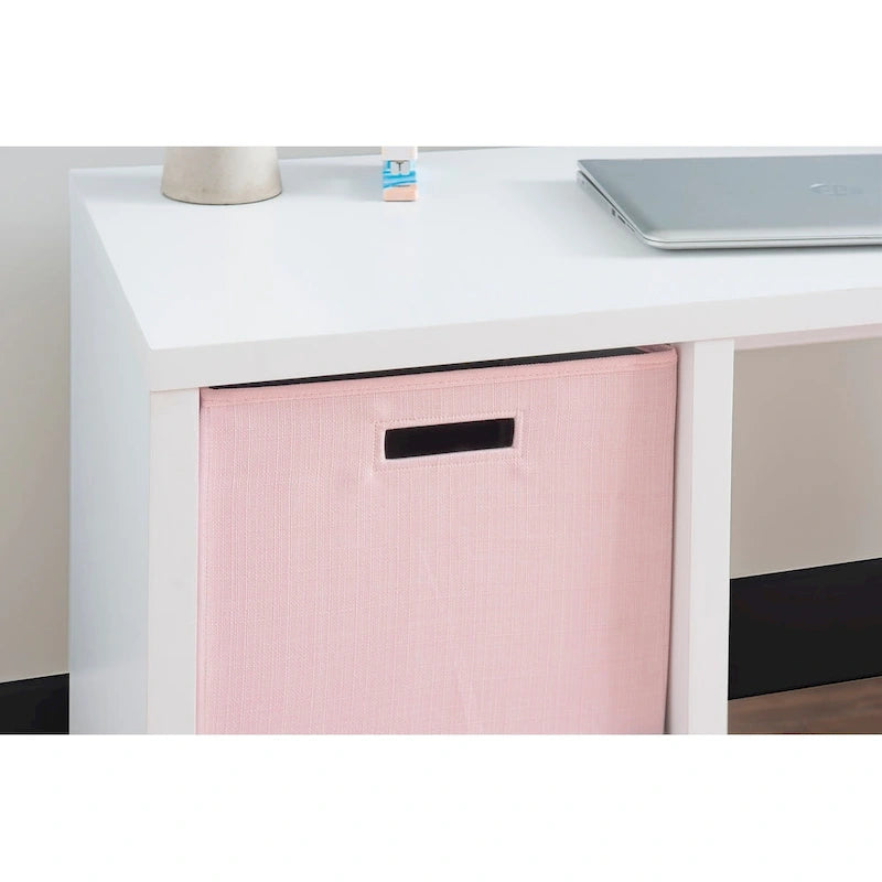 2 Cube Storage Desk for Home Office with Spacious Worktop