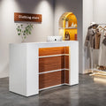 LED Reception Desk with Storage for Salon Office Lobby Retail