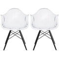Molded Shell Eiffel Dining Arm Chair (Set of 2)