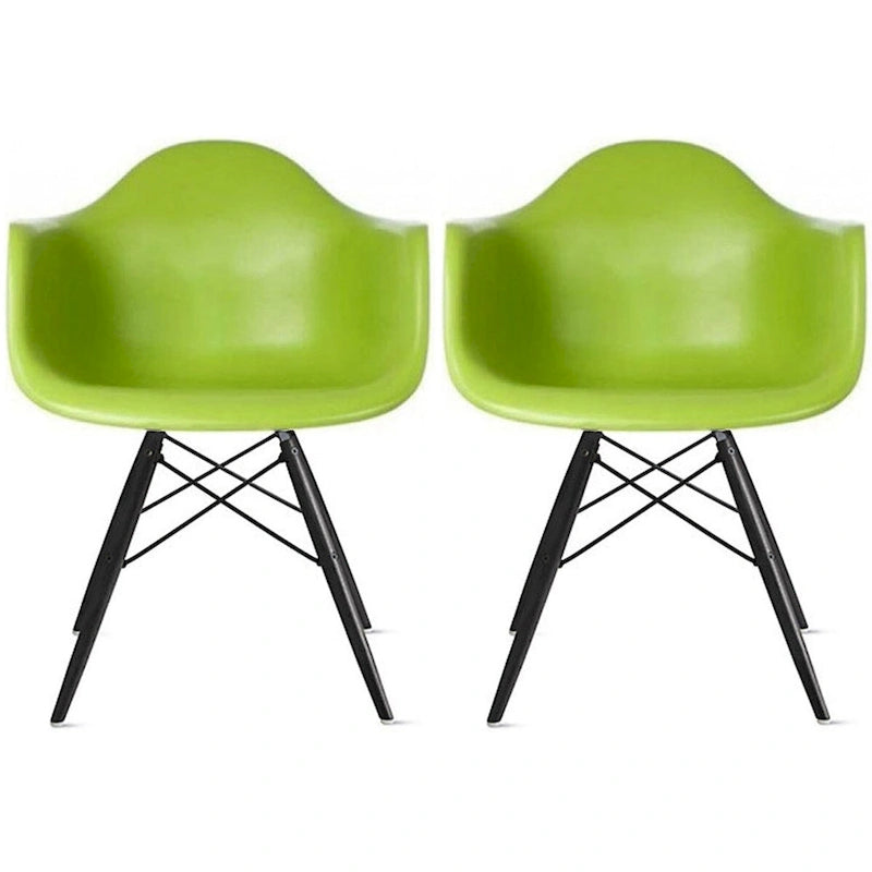 Molded Shell Eiffel Dining Arm Chair (Set of 2)