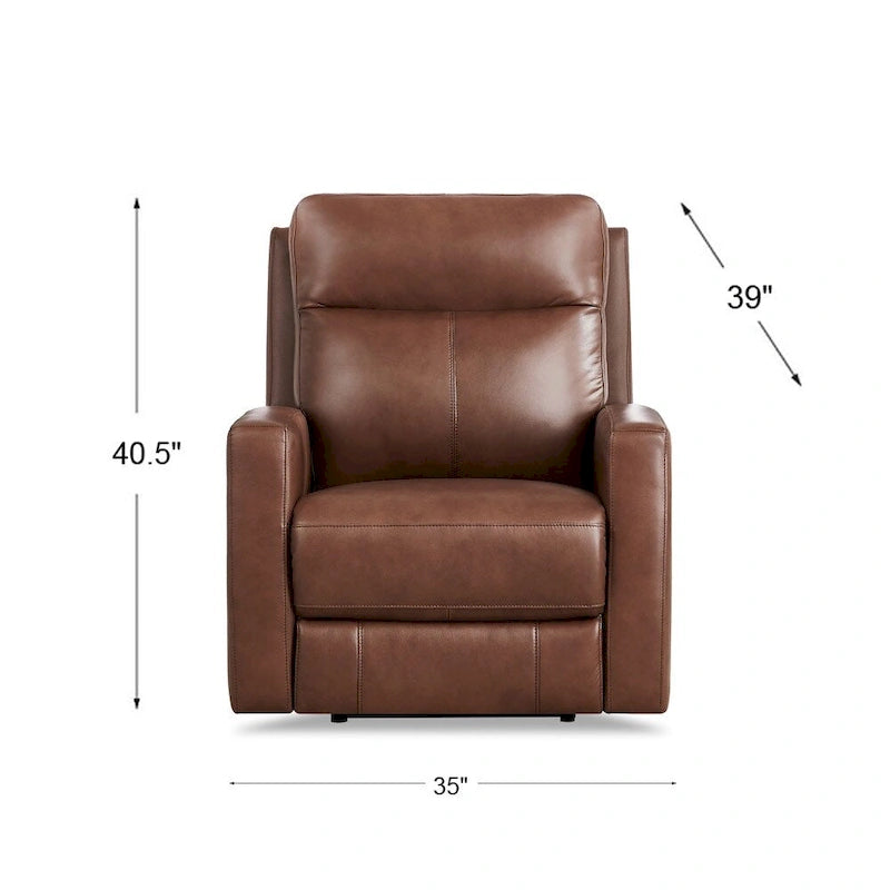 Zero Gravity Power Recliner Top Grain Leather Sofa Chair